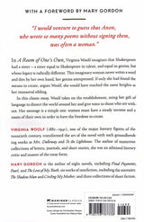 A Room of One's Own Back Cover by Virginia Woolf