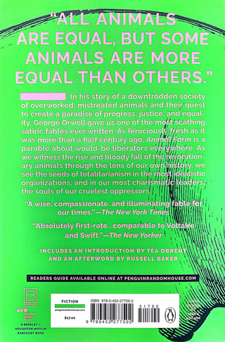 Animal Farm Back Cover by George Orwell