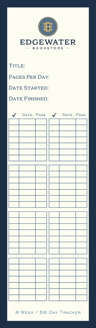 Reading Goals Bookmark by Edgewater Bookstore