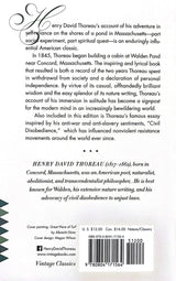 Walden and Civil Disobedience Back Cover by Henry David Thoreau